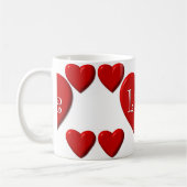 Liebe Red Heart White Coffee Tasse (Links)