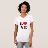 Liebe, Red Heart Women's Fine Jersey T - Shirt (Vorne ganz)