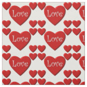 Liebe Red Hearts Fabric Stoff (Muster)