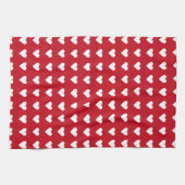 Liebe Red Hearts Muster Valentine Geschirrtuch (Horizontal)