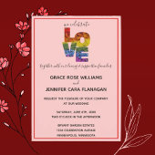 LIEBE Red Themed Same Wedding Collection Invita Einladung