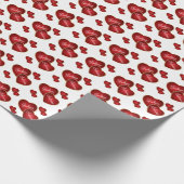 Liebe Red Valentine Hearts Geschenkpapier (Ecke)