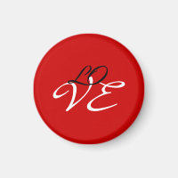 Liebe Red White Black Color Calligraphy