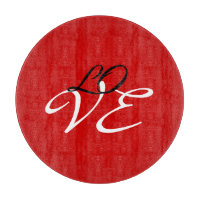Liebe Red White Black Color Calligraphy