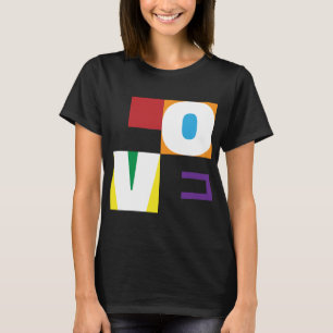 Liebe Regenbogen 6 Farben Moderne Letter Art Desig T-Shirt
