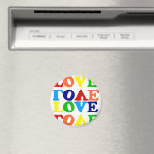 Liebe Regenbogen Alphabet Suppe Valentine Magnet (In Situ (Geschirrspüler))