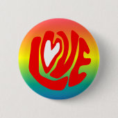 Liebe-Regenbogen Button (Vorderseite)