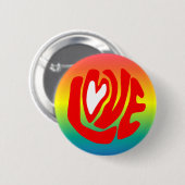 Liebe-Regenbogen Button (Vorne & Hinten)