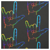 Liebe Regenbogen-Explosion ASL I Sie gemustertes Stoff (Muster)