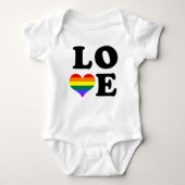 Liebe-Regenbogen-Pride Baby Strampler (Vorderseite)