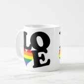 Liebe-Regenbogen-Pride Kaffeetasse (Vorderseite Links)