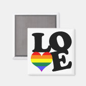 Liebe-Regenbogen-Pride Magnet (Vorderseite/Rückseite)