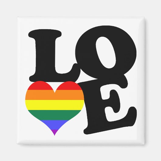 Liebe-Regenbogen-Pride Magnet (Vorne)