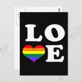 Liebe-Regenbogen-Pride Postkarte (Vorne/Hinten)