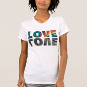 Liebe Regenbogenbriefe Farbenfrohe Abstrakte Kunst T-Shirt (Vorderseite)
