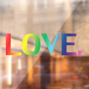 Liebe Regenbogenfarben Gay que Stolz lgbtq  Fensteraufkleber