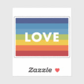 Liebe-Regenbogenflagge Aufkleber (Blatt)