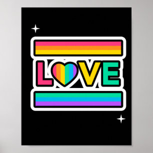 Liebe. Regenbogenliebe. Stolz lgbtq. Poster