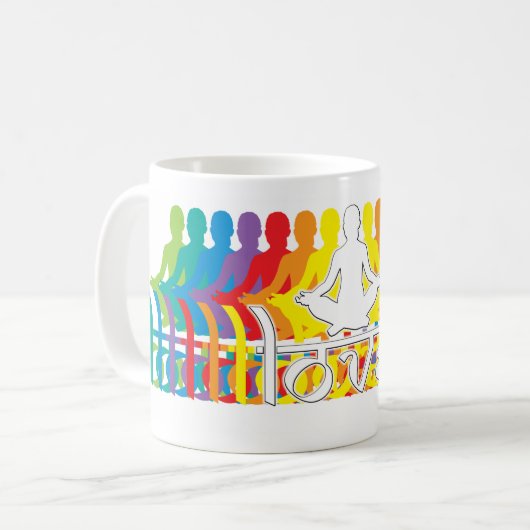 Liebe Regenbogenvorräte Kaffeezubereitung Tasse (Vorderseite Links)