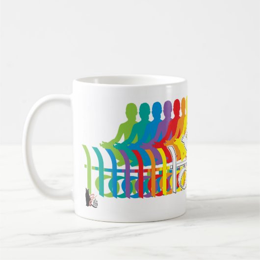 Liebe Regenbogenvorräte Kaffeezubereitung Tasse (Links)