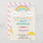 Liebe Regendusche Geburtstagsfeier Einladung (Vorne/Hinten)