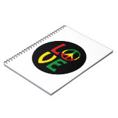 LIEBE Reggae mit Friedenssymbol Notizblock (Linke Seite)
