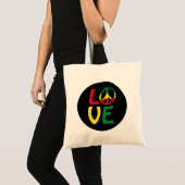 LIEBE Reggae mit Friedenssymbol Tragetasche (Vorderseite (Produkt))