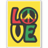 Liebe Reggae Musik Symbol Reggae Aufkleber Reggae (Vorderseite)