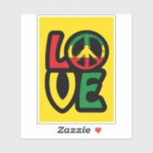 Liebe Reggae Musik Symbol Reggae Aufkleber Reggae (Blatt)