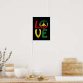 Liebe Reggae Musik Symbol Reggae Poster (Küche)