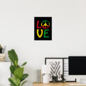 Liebe Reggae Musik Symbol Reggae Poster (Heimbüro)