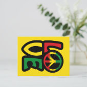 Liebe Reggae Musik Symbol Reggae Postkarte (Stehend Vorderseite)