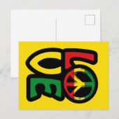 Liebe Reggae Musik Symbol Reggae Postkarte (Vorne/Hinten)