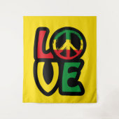 Liebe-Reggae-Musiksymbol, Wandteppiche (Vorderseite)