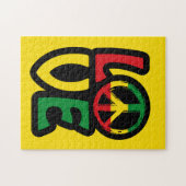 Liebe Reggae Peace Symbol Reggae Puzzle (Horizontal)