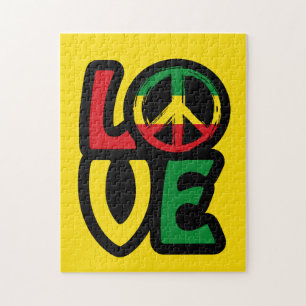 Liebe Reggae Peace Symbol Reggae Puzzle