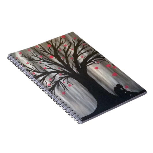 Liebe Reigns Down Spiral Notebook Notizblock (Rechte Seite)