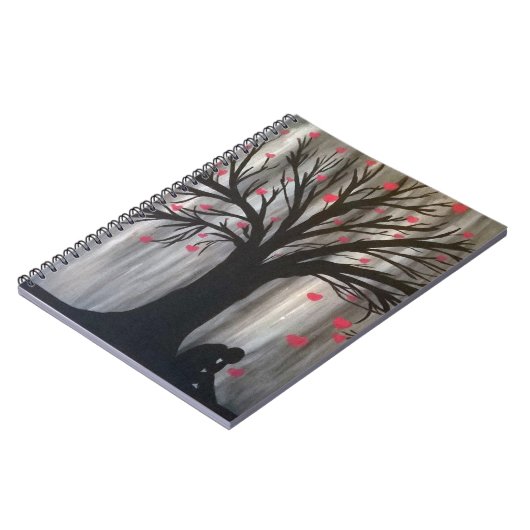 Liebe Reigns Down Spiral Notebook Notizblock (Linke Seite)