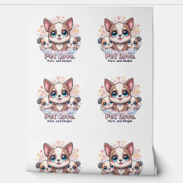 Liebe Reine und einfache Niedliche Welpenwand Wand