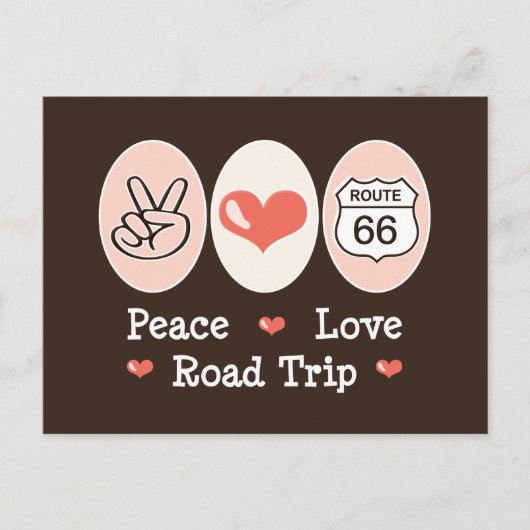 Liebe-Reise-Route 66 Postkarte (Vorderseite)