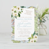 Liebe Reisen Blumenkarte Brautparty Einladung (Stehend Vorderseite)