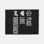 Liebe Reiten Fleecedecke (Vorderseite (Horizontal))