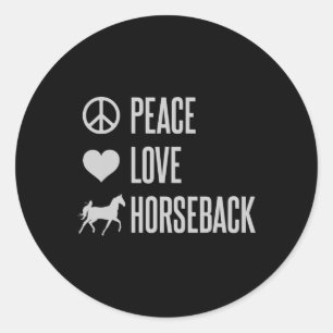 Liebe Reiten Runder Aufkleber