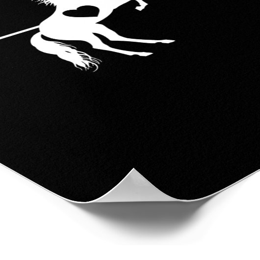 Liebe Reitpferd Reitpferde Lover Eq Poster (Ecke)