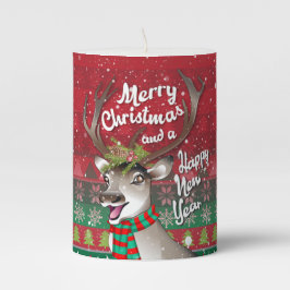 Liebe Rentier - Frohe Weihnachten und glückliches Stumpenkerze