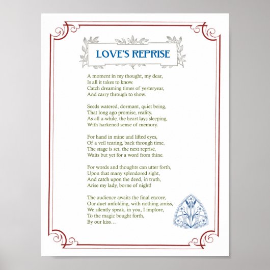 Liebe Reprise - Ein romantisches, mausendes Gedich Poster (Vorne)