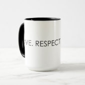 Liebe. Respekt. Ehrlichkeit. Tasse (Vorderseite Links)