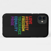 Liebe respektiert Freiheit Toleranz Gleichheit Pri Case-Mate iPhone Hülle (Rückseite (Horizontal))