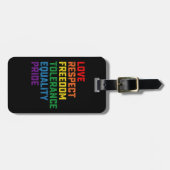 Liebe respektiert Freiheit Toleranz Gleichheit Pri Gepäckanhänger (Vorderseite horizontal)