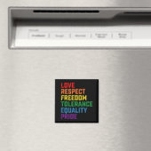 Liebe respektiert Freiheit Toleranz Gleichheit Pri Magnet (In Situ (Geschirrspüler))
